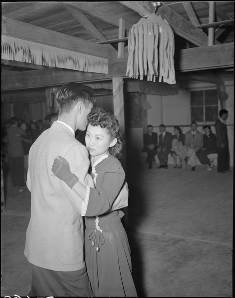 File:Gila River Relocation Center, Rivers, Arizona. A view at a dance given at camp ^2 to celebrate the . . . - NARA - 538658.tif