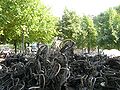 Uit de gracht opgeviste fietsen.