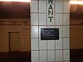 After leaving the C train to Euclid, I took an A train to Grant Avenue. This is a braille sign to either Lefferts Boulevard or the Rockaways.