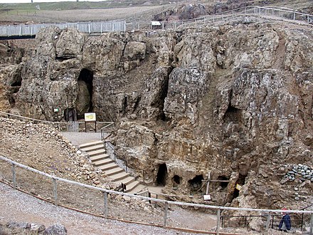 The entrance to the Neolithic era malachite mine complex on the Great Orme, Wales