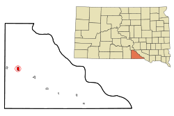 Location in Gregory County and the state of South Dakota