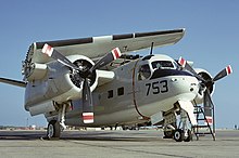 Un C-1A, ailes repliées, en 1975.