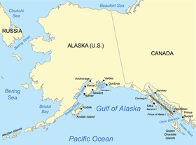 Karta Zaljeva Aljaska