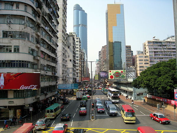 View of Argyle Street near Mong Kok East station.