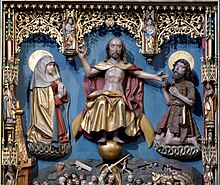 Christ en majesté entre la Vierge Marie et saint Jean-Baptiste