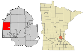 Hennepin County Minnesota Incorporated and Unincorporated areas Independence Highlighted.svg