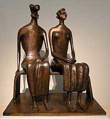 King and Queen', Henry Moore OM, CH, 1952–3, cast 1957