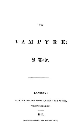 <span class="mw-page-title-main">The Vampyre</span> 1819 short story by John William Polidori