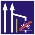 E-009 End of bicycle lane