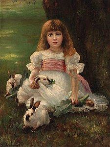 Le repas des lapins (vers 1900), localisation inconnue