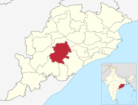 Positionskarte des Distrikts Kandhamal