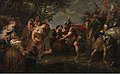 Esau og Jakob forsones. Maleri av Jan van den Hoecke, 1635-1640