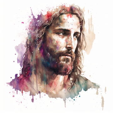 Jesus Christ in watercolour