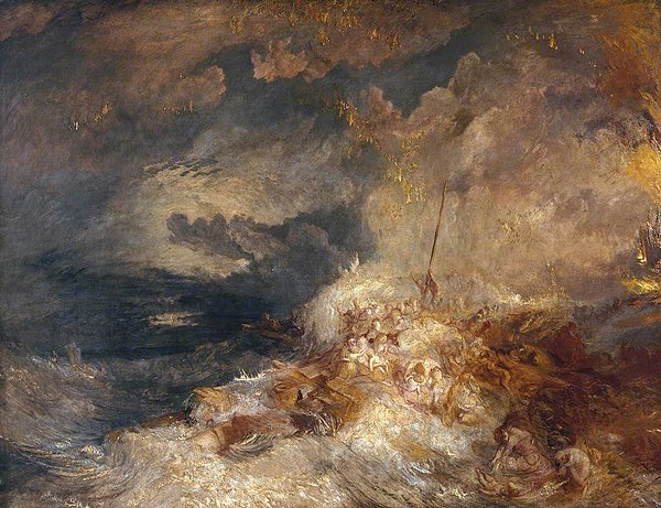 Rediker's resignation from Tate Britain centered around J.M.W. Turner's unfinished 1835 painting A Disaster at Sea.