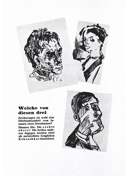 File:KAISER FRITZ FUEHRER DURCH DIE AUSSTELLUNG ENTARTETE KUNST 32S.SCANFRAKTUR 0030 Exhibition München 1937 Catalogue Cropped low res scanned file from Archive.org No known copyright CC BY-SA.jpg