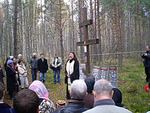 Panikhida i kanalen Koirankangas.  13. oktober 2012