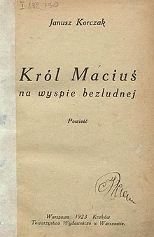 Polish original book of Little King Matty and the Desert Island