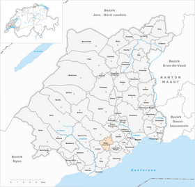Map of Villars-sous-Yens