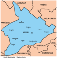 Harta e komunës Kovin