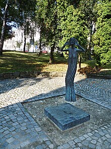 Kroměříž, Komenského náměstí, památník synagogy 01.jpg
