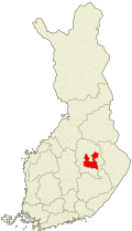 Kaart met de locatie van Kuopio