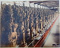 The arrangement of Buddha statues in the past.