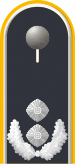 Dienstgradabzeichen auf der Schulterklappe der Jacke des Dienstanzuges für Luftwaffenuniformträger.