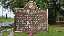 LaBranche Plantation Dependency historical marker LaBranche Plantation Dependency (St. Rose, Louisiana).jpg