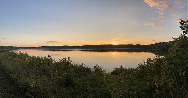 Lake Charleston at sunset.