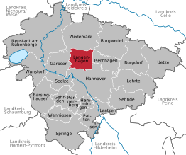 Kaart van Langenhagen (Nedersaksen)