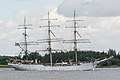 English: Christian Radich during Tall Ships’ Race 2019 at Langerak, the eastern part of Limfjord, near Hals.