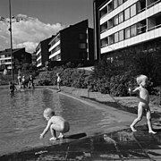 Children in the Etelä-Haaga subdivision of Helsinki, Finland (1969)