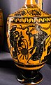 Late archaic Attic black figure lekythos - ABV extra - Dionysos and maenads - Wien KHM AS IV 196 - 05