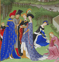 1410-1411 Limbourg brothers. Très Riches Heures du Duc de Berry. April (fragment)