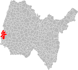 Location of the CC Montmerle Trois Rivières in the Ain department