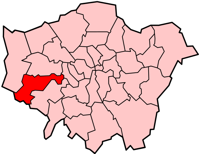 Лондонский боро Хаунслоу на карте
