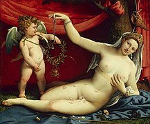 Venus y Cupido, de Lorenzo Lotto, ca. 1520-1530.