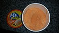 Lúcuma ice cream. Color may vary from pale yellow to the deep orange shown here
