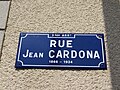Lyon 3e - Rue Jean Cardona - Plaque (avril 2019).jpg