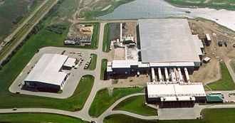 The Edmonton Composting Facility was the largest co-composting facility in North America by volume and capacity. MRF Composter03.jpg