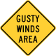 Gusty winds area.