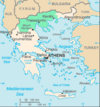 Locatie van Macedonië in Griekenland
