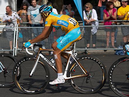 Lors de la 21e étape du Tour d'Espagne 2008.