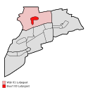 Location of Lutjegast in the municipality Grootegast