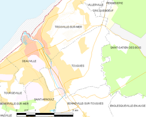 Poziția localității Touques