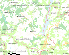 Mapa obce Sarroux