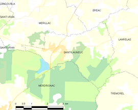 Mapa obce Saint-Launeuc