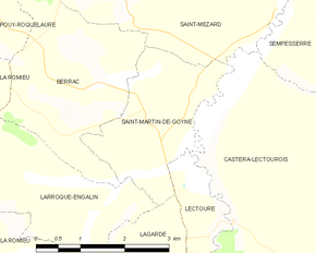 Poziția localității Saint-Martin-de-Goyne
