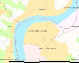 Les Roches-de-Condrieu - Localizazion