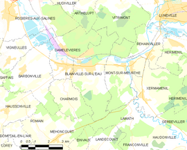 Mapa obce Blainville-sur-l’Eau